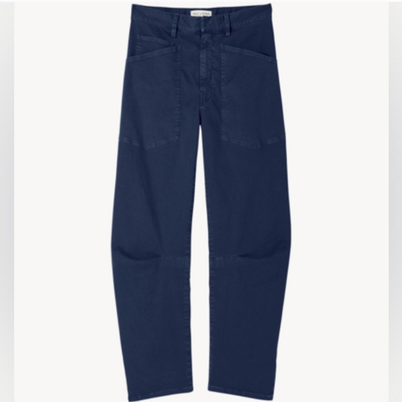 Nili Lotan Shon Pant Carbon Bow Leg Carpenter 2 marine blue - Picture 4 of 8